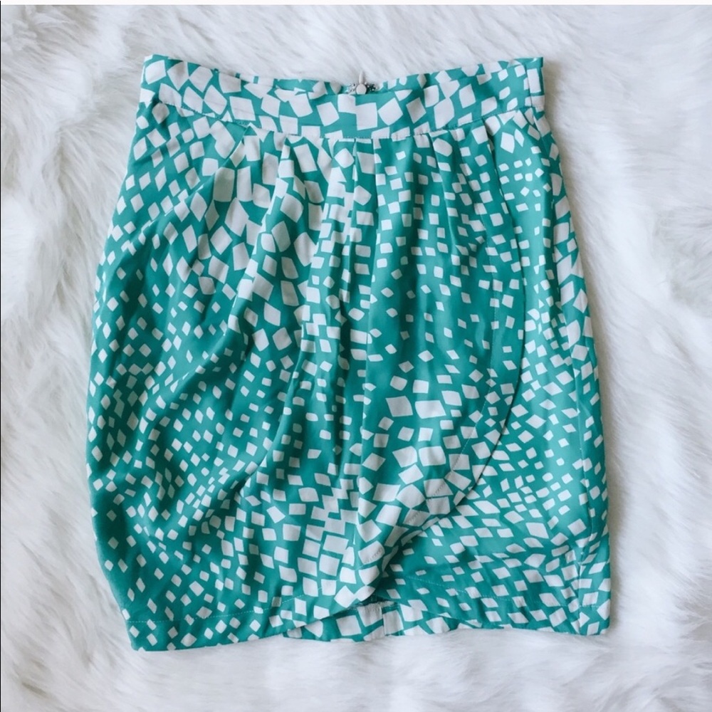 Yumi Kim teal and white skirt small